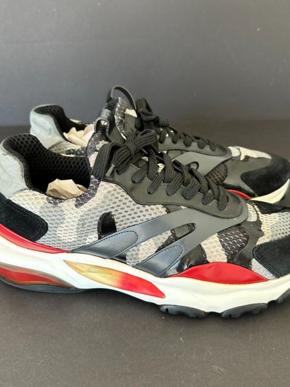 Valentino Camouflage Bounce Low Top Sneakers Size 45
